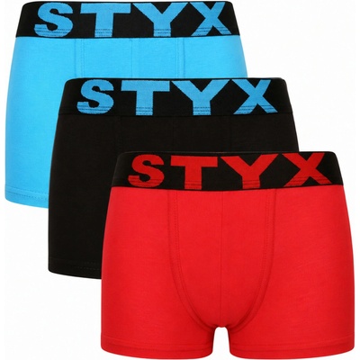 Styx 3pack detské boxerky športová guma viacfarebné