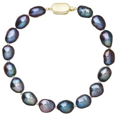 Pavona perlový náramek z říčních perel se zapínáním ze 14 karátového zlata 923011.3/9269A peacock