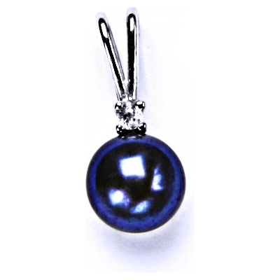 Čištín Stříbrný přívěšek přírodní černá perla P 1207 A pp