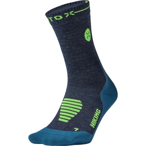 STOX Energy Socks Мъжки мериносови чорапи STOX Energy Socks Hiking Merino Ankle Socks Merino socks - Dark Blue / Green - размер 40-43 (EU) (207-2105-0211)