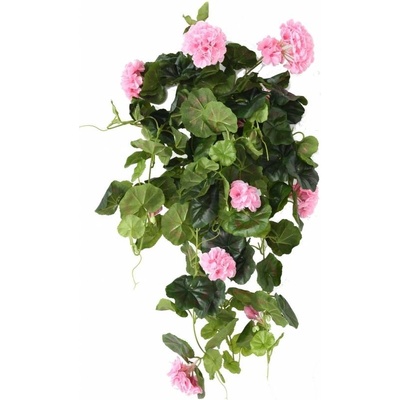 Šlahoun umělá pelargonie růžová, 60cm