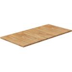 vidaXL Плот за баня светлокафяв 80x40x1, 5 см обработено масивно дърво (343010)