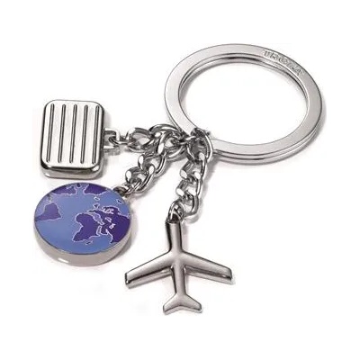 TROIKA Ключодържател с 3 талисмана, troika "Световен пътешественик" kr10-45/ch (kr10-45/ch)