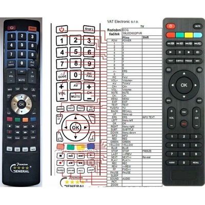 Dálkový ovladač General TOSHIBA 24E1533DG, 32E1633DG, 42F1633DG – Hledejceny.cz