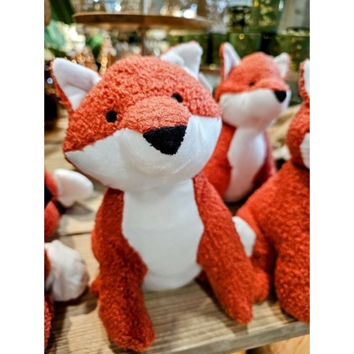 Rezavá dveřní zarážka liška Fox - 15*14*22 cm - Mars & More