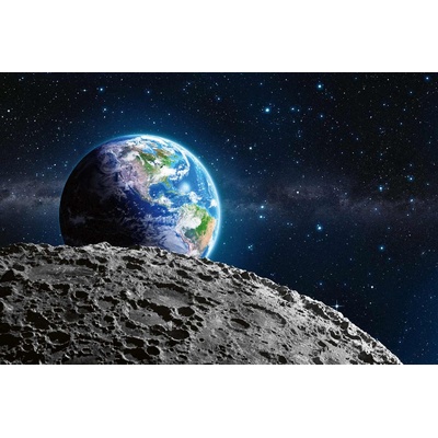 DIMEX ART Флизелинов фототапет земята от луната 375 x 250 см