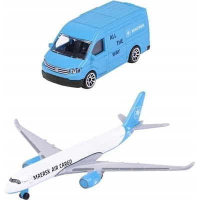 MAJORETTE VOLKSWAGEN CRAFTER+ Letadlo MAERSK 1:64