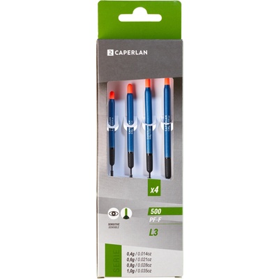 CAPERLAN Sada 4 splávků na plavanou L3 PF-F500 0,4g, 0,6g, 0,8g, 1g