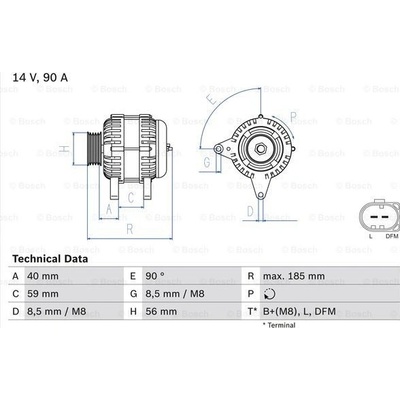 BOSCH generátor 0986044380