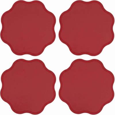 Altom Design Červené prostírání 4ks ochranné podložky pod talíř 38 cm
