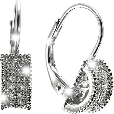 Šperky Nina Stříbrné náušnice s kamínky zirkon 925/1000 ns ag kam H 209