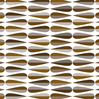 IMPOL TRADE Obrus PVC 132C retro geometrický vzor sivo-hnedý návin 20 m x 140 cm