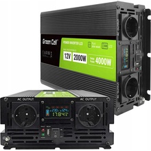 Green Cell INVGC12P2000LCD 12V/230V, 2000W/4000W čistá sinusoida s LCD displejem