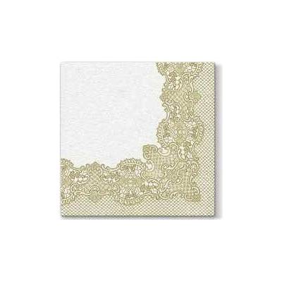 PAW AIRLAID Ubrousky L Royal Lace Gold 50ks 40x40cm