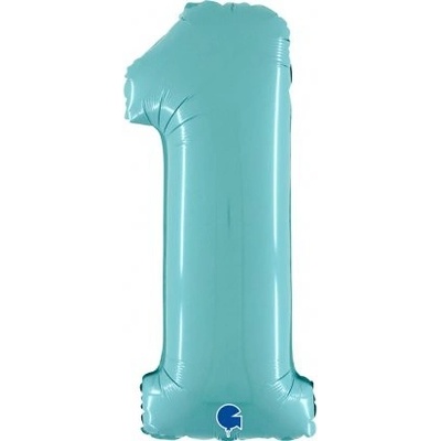 GRABO fóliový balónek ČÍSLICE pastel Modrá 1 66cm,26 nafukovací