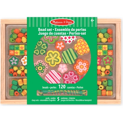 Melissa & Doug - Дървен комплект за създаване на бижута - Цветя (8)