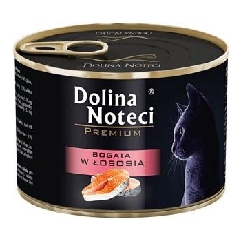 Dolina Noteci Premium за котки, богат на сьомга, 185 г