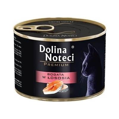Dolina Noteci Premium за котки, богат на сьомга, 185 г