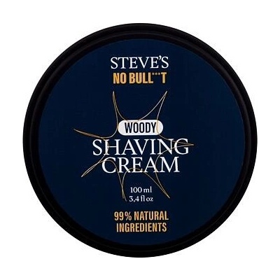 Steve´s No Bull*t Woody Shaving Cream změkčující holicí krém 100 ml
