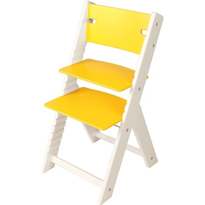 Sedees Chytrá rostoucí židle Line žlutá bílé bočnice