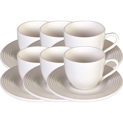 Tognana Súprava šálok na kávu s tanierikmi CIRCLES 6 x 100 ml
