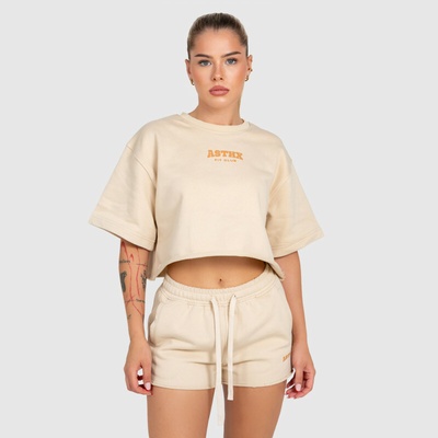 Dámsky crop top Iron Aesthetics Heavy-Terry béžový