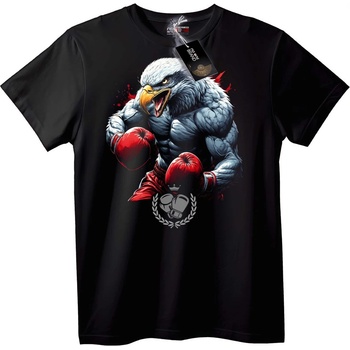 NOONEBRAND Тениска Боксиращ Орел - 7XL, Black