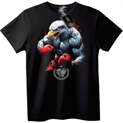 NOONEBRAND Тениска Боксиращ Орел - 7XL, Black