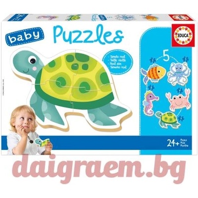 Educa Пъзел educa baby edu19951 - 21 части - Водни животни (edu19951)