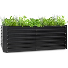 Blumfeldt High Grow Straight vyvýšený záhon 200 x 60 x 100 cm ocel Antracit