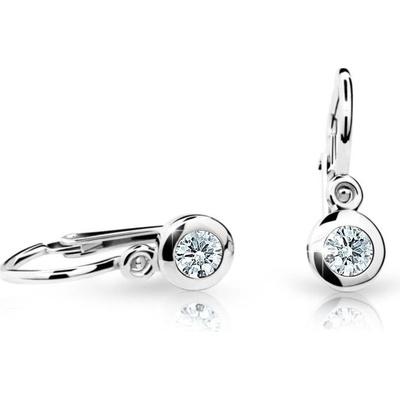 Danfil detské náušnice z bieleho zlata diamant brizura C1537