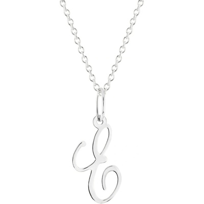 Gemmax Řetízek s písmenem „E“ bílé zlato GUSWN-42821-25841