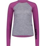 Mons Royale Дамско мериносово термобельо Mons royale Women's Bella Merino Long Sleeve Merino base layer - Purple Bolt / Grey Heather (115-2717-0213)
