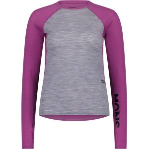 Mons Royale Дамско мериносово термобельо Mons royale Women's Bella Merino Long Sleeve Merino base layer - Purple Bolt / Grey Heather (115-2717-0213)