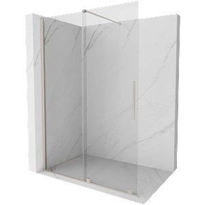Mexen Velar Плъзгаща се преграда за душ Walk-in 140 x 200 см, прозрачна 8 мм, матов никел - 871-140-000-03-97 (871-140-000-03-97)
