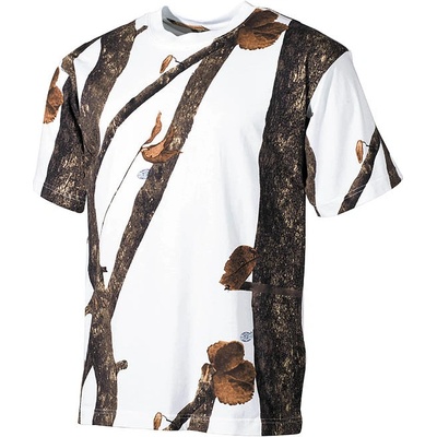 Tričko maskáčové krátky rukáv hunter snow
