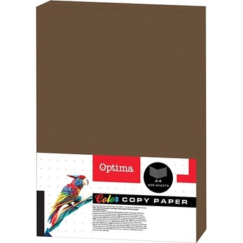 Optima Цветна копирна хартия OPTIMA A/4 80 g кафява 500 листа/пакет 130088 (130088)