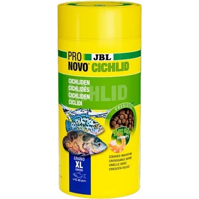 Jbl Pronovo Cichlid Grano XL - Основна храна за аквариумни рибки, под формата на гранули, за цихлиди (15-25 см) - 1000 мл