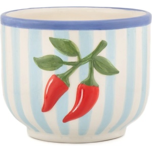 Sass & Belle Керамично ръчно рисувано покритие за кашпа ø 12 cm Chilli - Sass & Belle (XDC813)