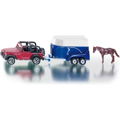Siku 1651 Auto s prívesom a koňom