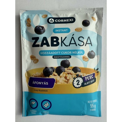 Cornexi Ovsená kaša čučoriedková s chia semienkami bez cukru so sladidlom 55 g