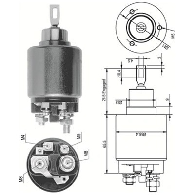 MAGNETI MARELLI Elektromagnetický spínač, startér 940113050124
