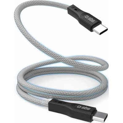 SBS TECABLETCCMAG magnetický USB-C/USB-C 60 W, 1m, sivý