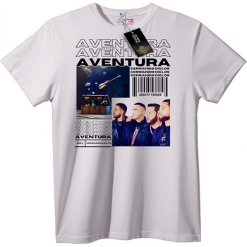 NOONEBRAND Тениска Aventura Музикална Група - L, White