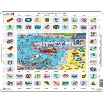 Image 1 of Larsen - Пъзел: Образователен - "Научи английски 3" - 70 части, голям