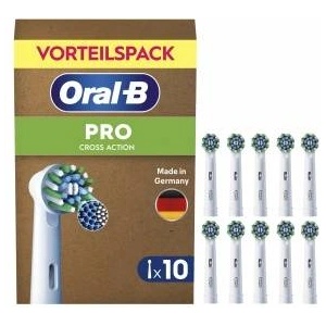 Oral-B Replacement Brush Heads PRO CrossAction, White, 10 Pieces - 8006540861967 - mallbg