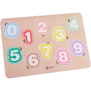 Classic World Дървен пъзел с числа