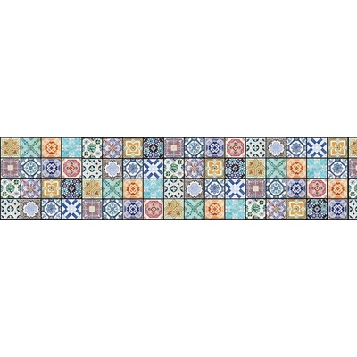 079 Samolepící fototapeta do kuchyně - Vintage kachličky, 260x60cm