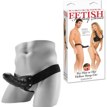 Image 1 of Унисекс пенис колан, реалистичен, 17, 8см. - Hollow Strap-on Black (PIPE336623)