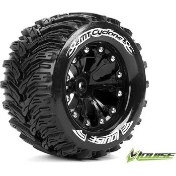 LOUISE RC Гуми с джанти Louise RC MT-CYCLONE 1-10 Monster Truck Tire Set Mounted Soft Black 2.8 Wheels 1/2-Offset Hex 12mm LOUT3226SBH (LOUT3226SBH)